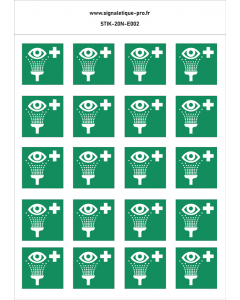 Panneau Équipement de rinçage des yeux 10N 