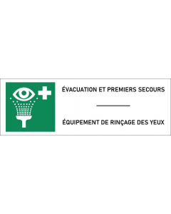 Panneau Équipement de rinçage des yeux