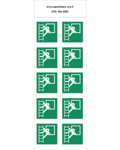 Panneau Fenêtre-de-secours-avec-échelle-de-secours 10N