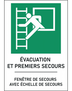 Panneau Fenêtre de secours avec échelle de secours