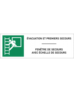 Panneau Fenêtre de secours avec échelle de secours