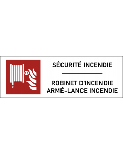 Panneau Robinet d'incendie armé lance incendie