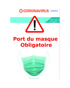 Port du masque obligatoire - signalétique