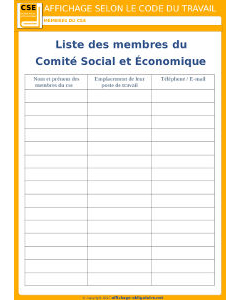 Affiche CSE - Comité social et économique