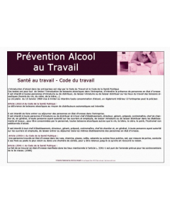 Affiche prévention alcool au travail