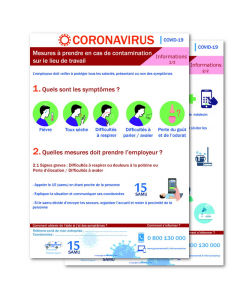 Affichage coronavirus : mesures à prendre par l'employeur en cas de contamination (covid-19)