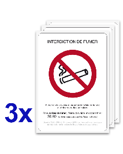 3 autocollant interdiction de fumer officiel