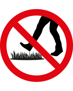 Pictogramme Défense de marcher sur l'herbe