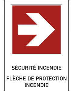 Panneau Flèche de protection incendie-1 