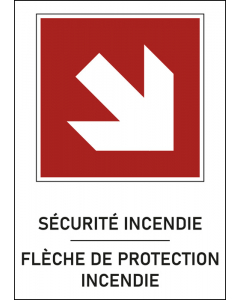 Panneau Flèche de protection incendie-2 