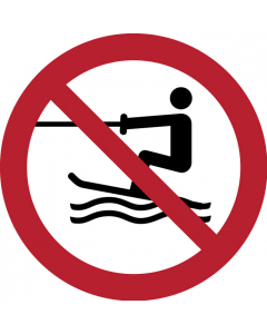 Pictogramme Activités nautiques tractées interdites