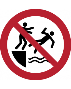 Pictogramme Ne pas pousser les personnes à l’eau