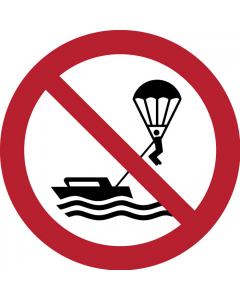 Pictogramme Pratique du parachute ascensionnel interdite