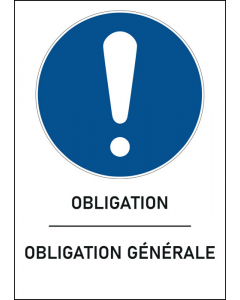 Panneau Obligation générale