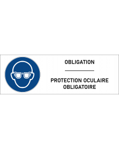 Panneau Protection oculaire obligatoire