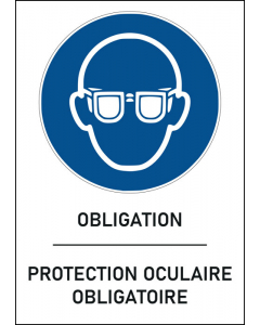 Panneau  Protection oculaire obligatoire