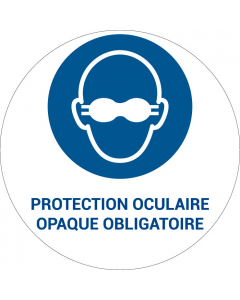 Panneau pictogramme Protection oculaire opaque obligatoire