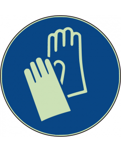  Panneau Protection obligatoire des mains-gants de protection photoluminescent