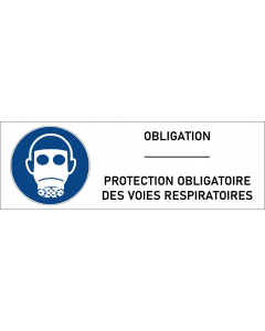 Signalétique protection obligatoire des voies respiratoires