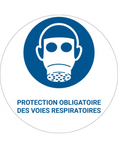 Panneau pictogramme Protection obligatoire des voies respiratoires
