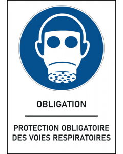 Panneau Protection obligatoire des voies respiratoires