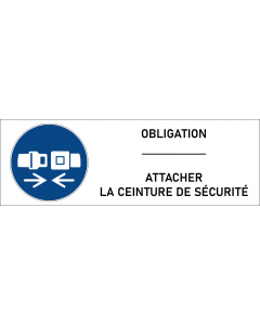 Panneau Attacher la ceinture de sécurité