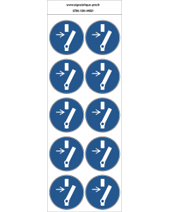 Autocollants Débrancher avant d'effectuer une activité de maintenance ou une réparation - M021 norme iso 7010 – par Lot de 10