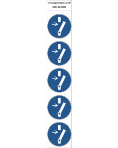 Autocollants Débrancher avant d'effectuer une activité de maintenance ou une réparation - M021 norme iso 7010 – par Lot de 5