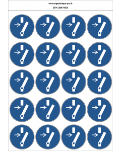 Autocollants Débrancher avant d'effectuer une activité de maintenance ou une réparation - M021 norme iso 7010 – par Lot de 20