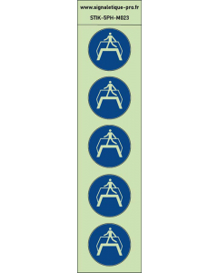 Autocollants photoluminescents Utiliser la passerelle 5Ph