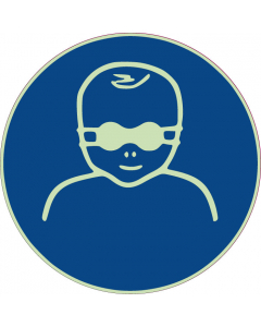  Panneau Protection opaque obligatoire des yeux pour les enfants en bas âge photoluminescent
