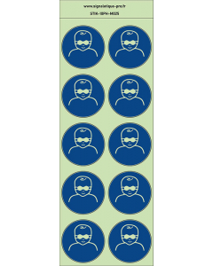 Autocollants photoluminescents Protection opaque obligatoire des yeux pour les enfants en bas âge 10Ph
