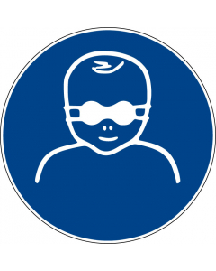 Panneau Protection opaque obligatoire des yeux pour les enfants en bas âge
