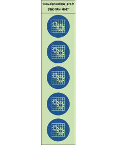 Autocollants photoluminescents Vérifier la protection 5Ph