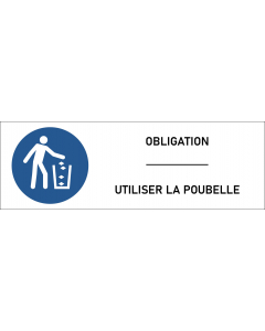 Panneaux et autocollants ISO 7010 Utiliser la poubelle - M030