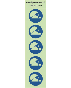 Autocollants photoluminescents Utiliser le capot de protection de la scie circulaire 5Ph