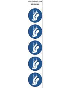 Autocollants Chaussures antistatiques obligatoires - M032 norme iso 7010 – par Lot de 5