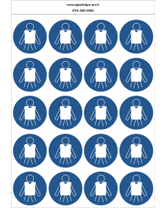 utocollants Port obligatoire d’un dispositif de flottaison individuel - M053 norme iso 7010 – par Lot de 20