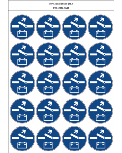 Autocollants  Coupe circuit obligatoire – par Lot de 20