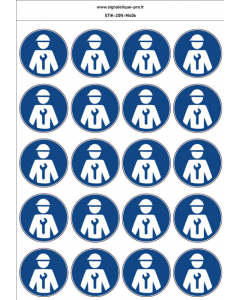 Autocollants  Intervention d'un technicien Mécanique obligatoire - M406 norme iso 7010 – par Lot de 20