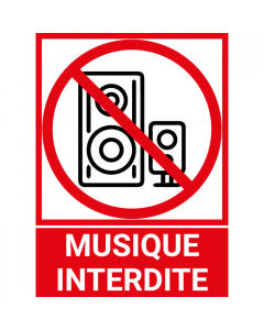 Pictogramme Musique interdite