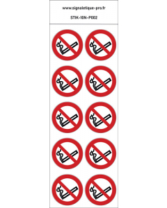 Panneau Interdiction de fumée 10N 
