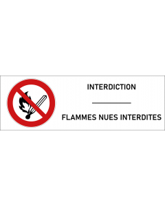 Signalétique flammes nues interdites