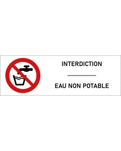 Signalétique interdiction eau-non potable