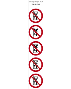 Autocollants Escalade interdite 5N