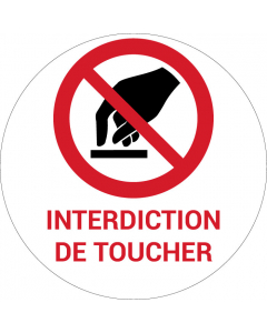 Panneau pictogramme Interdiction de toucher
