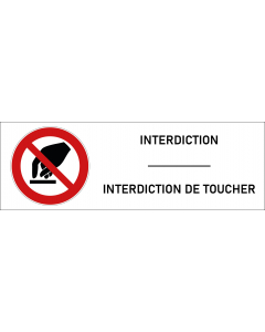 Signalétique interdiction de toucher