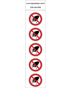 Panneau Ne pas mettre la main 5N