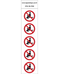 Panneau Interdiction de s’asseoir 5N