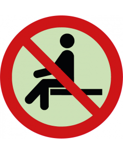 Panneau interdiction de s’asseoir photoluminescent